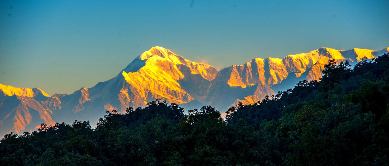 Trishul peaks from  the retreat