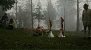 Local Musician in a foggy & misty day in the Sojha forest-side of Sojha