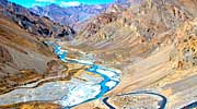 On the Manali Leh drive en route Leh from Serchu