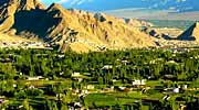 Leh Valley & Town from Shanti Stupa in the evening