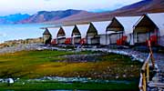 Campsite at Pangong Tso